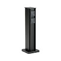 Udendørs Sokkelkolonne, IP44, højde 50cm, Støbt aluminium, sort, 4-vejs