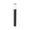 Pullertlampe Type nr. 2269, IP44, højde 90cm, E27 maks. 20W (LED), rustfrit stål / Akrylglas / inde opal, sort matt