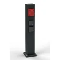Outdoor Energy column empty Type No. 4407, IP54, max. 5 optional inserts, excl. lighting, excl. switching function, black