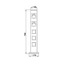 Energisøjle TYPE NO 4417 5-fold, uden indsatser