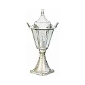 Sokkellampe Landstil Type nr. 0533, IP23, højde 60cm, E27 QA55 maks. 57W, Støbt aluminium / glas klar, hvid-guld
