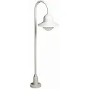 Gulvlampe Type nr. 2005, højde 120cm, IP44, E27 QA55 maks. 75W, Støbt aluminium / Opalglas, hvid