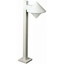Gulvlampe Type nr. 2026, højde 90cm, IP44, E27 QA55 maks. 57W, Støbt aluminium / Opalglas, hvid