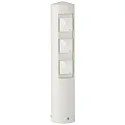 Udendørs Sokkelkolonne Type nr. 2102, 3-vejs, IP44, uden Skiftefunktion, Støbt aluminium, hvid