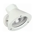 Udendørs Vægspot Type nr. 2155, IP54, E27 PAR30 maks. 75W, drejelig og svingbar, Støbt aluminium / Sikkerhedsglas, hvid