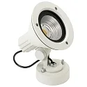 LED Udendørs Vægspot Type nr. 2355, IP54, 16W 3000K 2240lm 30°, drejelig, svingbar, dæmpbar, Støbt alu / glas, hvid matt
