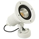 LED Udendørs Vægspot Type nr. 2381, IP54, 29W 3000K 4480lm 30°, drejelig og svingbar, dæmpbar, Støbt alu / glas, hvid matt