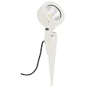 LED Jordspyd spot Type nr. 2390, IP54, 12W 3000K 1200lm 30°, drejelig og svingbar, dæmpbar, Støbt alu / glas, hvid matt