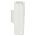 Udendørs Vægspot Type nr. 2481 - 2-sidet, bred/bred, IP44, 2x GU10 PAR 16 50W, stiv, Støbt aluminium / Sikkerhedsglas, hvid