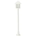 Gulvlampe Landstil Kegeltag moderne Type nr. 4126, højde 125cm, IP44, E27 QA55 maks. 57W, Støbt aluminium / klar, hvid matt