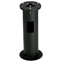 Jordinstallationsbase Type nr. 0010 til Stander- og Gulvlamper, med Ø 15cm flange, Støbt aluminium sort