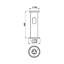 Albert Jordinstallationsbase Type nr. 0010 til Stander- og Gulvlamper, med Ø 15cm flange, Støbt aluminium sort