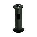 Jordstykke Type nr. 0011, til Base- og Mastlamper, med Ø 23cm flange, Støbt aluminium sort