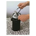 Albert Jordstykke Type nr. 0011, til Base- og Mastlamper, med Ø 23cm flange, Støbt aluminium sort