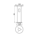 Albert Jordstykke Type nr. 0011, til Base- og Mastlamper, med Ø 23cm flange, Støbt aluminium sort