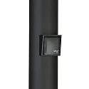 Installationshus D - TYPE C/F Ø 10CM overflademonteret version, med dæksel, med stikkontakt, sort
