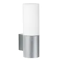 LED Udendørs Væglampe Type nr. 0277, IP44, 10W 3000K 900lm, Støbt aluminium / Opalglas, dæmpbar, sølv matt