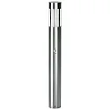 Pullertlampe Type nr. 2246 med bevægelsesdetektor (Type 2011), IP44, 90cm, E27 QA55 maks. 57W, rustfrit stål, opalglas