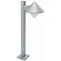 Gulvlampe Type nr. 2026, højde 90cm, IP44, E27 QA55 maks. 57W, Støbt aluminium / Opalglas, sølv matt