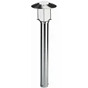 Pullertlampe Type nr. 2257, med Pagoda tag, højde 90cm, IP44, E27 QA55 maks. 57W, rustfrit stål / Opalglas