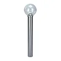Pullertlampe Type nr. 2261 med Kugle skærm Ø 20cm, 90cm, IP44, E27 QA55 maks. 57W, rustfrit stål poleret / glas klar