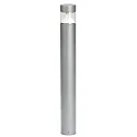 LED Pullertlampe Type nr. 2295, 360° indirekt symmetrisk, 9W 3000K 1000lm, aluminium / plast klar + opal, sølv