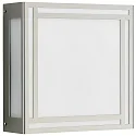 Udendørs LED Væg- og Loftlampe Type nr. 6385, IP44, 15.5 x 25.5cm, 10W 3000K 900lm, rustfrit stål / Opalglas, dæmpbar