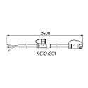 Albert Tilslutningskabel PLUG-N-PLAY 2-fold, med åbent kabel, sort 250cm
