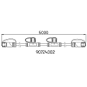 Albert Forlængerkabel PLUG-N-PLAY 3-fold, sort 500cm
