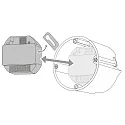 CASAMBI Bluetooth dæmper DENBT230-300 RECESSED Bluetooth styrbar, analog faseafsnit dæmpningsudgang, hvid