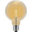 HWH Blulaxa LED Filament Vintage Globe Lyskilde guld glas ambra, 12,5cm, 300°, E27, varmhvid, 2W