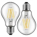 Blulaxa LED Filament Pæreformet Lyskilde 7W WW Glas (klar), Doppelpack