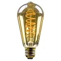 LED Lyskilde ST64, 5W, E27, 250lm, 1800K, glas guld VBS