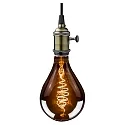 HWH LED Lyskilde globeformet PS160, 8,5W, E27, 200lm, 1800K, glas smoky CRO, 290 x 160 mm