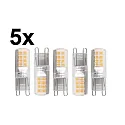 HWH Pin-base lampe sæt med 5 G9 2,6W 320lm 3000K 300° 
