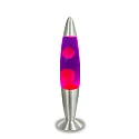 LED-lavalampe IP20, lilla, pink, sølv 