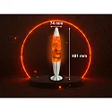 HWH LED-lavalampe IP20, orange, sølv, hvid 
