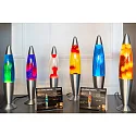 HWH LED-lavalampe IP20, blå, gul, sølv 