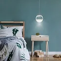 BRUCK Pendel BLOP MOLL LV S IP20, lakeret, mat chrom dæmpbar