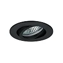 Indbygget spotlys TIRREL-R GX5.3 / MR16 rund, svingbar GX5,3 IP20, sort dæmpbar