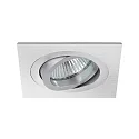Downlight svingbar, firkantet GX5,3 IP20, aluminum mat dæmpbar