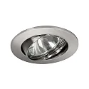 Downlight rund, svingbar GX5,3 IP20, chrom mat dæmpbar