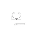 Brumberg outdoor wall luminaire MAKIRA Ø 25CM round, CCT Switch, impact resistant, arched IP65, black dimmable