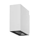 Brumberg Outdoor LED wall luminaire, IP54, Up/Down, 230V, 2x5W 3000K 650lm 60°, structured white