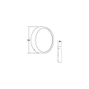 Brumberg outdoor wall luminaire EYE round, CCT Switch, impact resistant IP65, white matt 