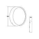 Brumberg Udendørs wall luminaire EYE rund, CCT Switch, slagfast IP65, hvid mat 