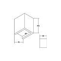 Brumberg LED wall luminaire KONKRET, IP20, 230V, 4.2W 3000K 220lm, steel / concrete grey