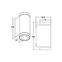 Brumberg Udendørs wall luminaire YLIP up / down, omskiftelig LED IP65, sort 