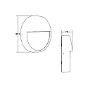 Udendørs wall luminaire EYE halvrund, slagfast, lateral stråling IP65, hvid mat 