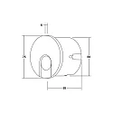 Recessed LED socket luminaire WALL KIT68, IP20, round, Ø 7.5cm, 230V, 1.5W 3000K 70lm, CRi > 90
